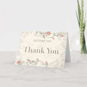 Doctors' Day Card - Thank You in Swirly Text