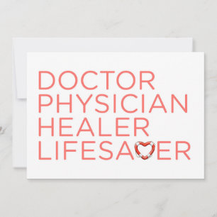 Doctors' Day Physician Healer Lifesaver Card