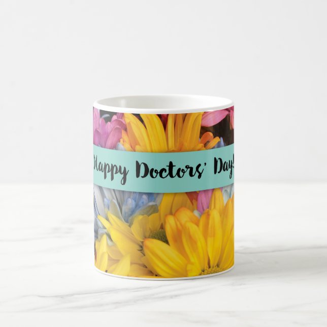 Doctors' Day Thanks Gerbera Daisies Coffee Mug (Center)