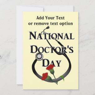 Doctor's Day With Carnations Holiday Card