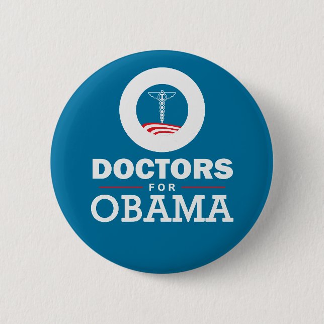 Doctors for Obama 6 Cm Round Badge (Front)