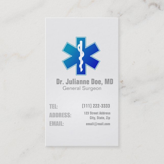 Doctor's Healthcare Business Card (Front)