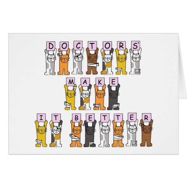 Doctors Make it Better Cartoon Cats (Front Horizontal)