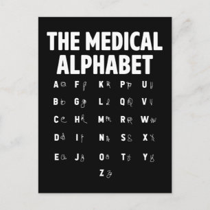 Doctors Medical Alphabet Funny Nurse Life Postcard