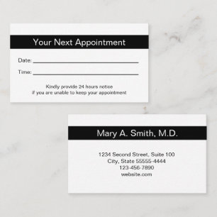 Doctor's Medical Office Your Next Appointment Card