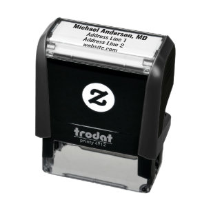 Doctor's Name in Bold & Website Return Address Self-inking Stamp