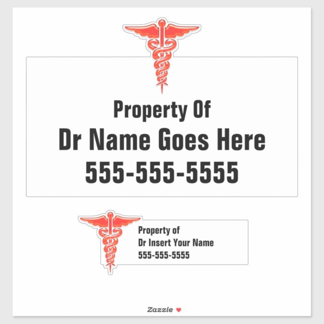 Doctors name property caduceus symbol (Sheet)
