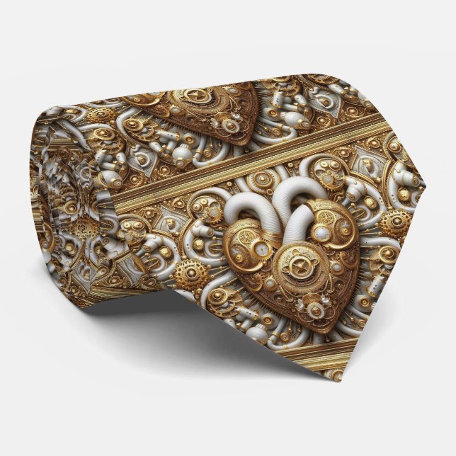 Doctor's Neck Tie | Cardiologist Office Tie (Rolled)