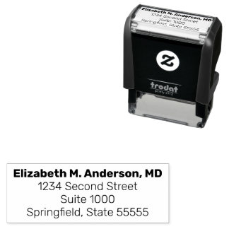Doctor's Office Name Business Return Address Self-inking Stamp