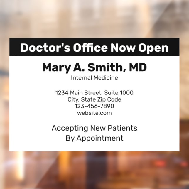 Doctor's Office Now Open Business White (Sheet 2)