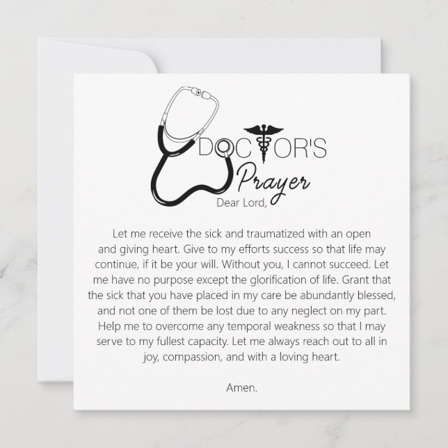 Doctors Prayer Card (Front)