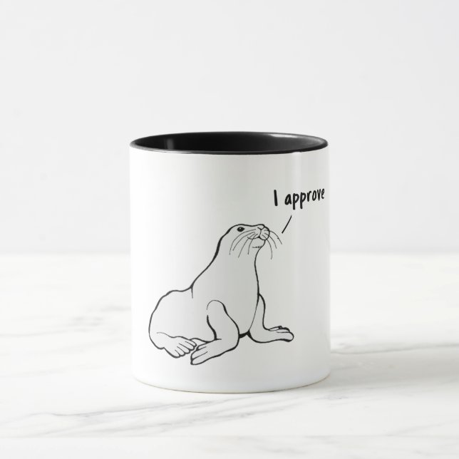 doctor's seal of approval medical pun funny mug (Center)