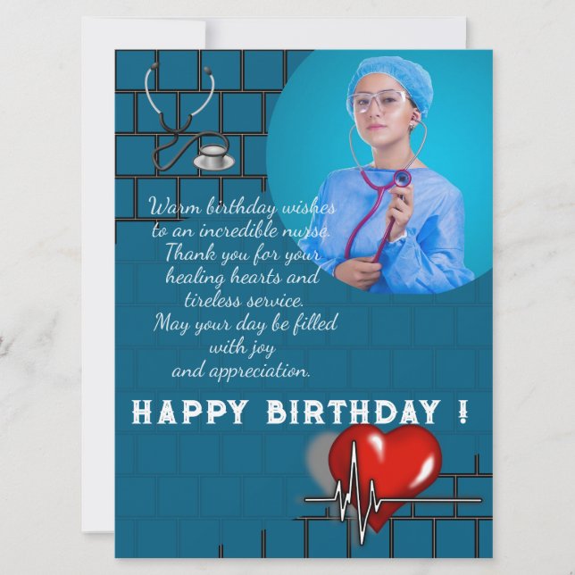 Doctor's stylish birthday card (Front)
