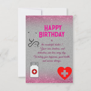 Doctor's stylish birthday card