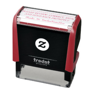 Document Review Request & Custom Name Self-inking Stamp