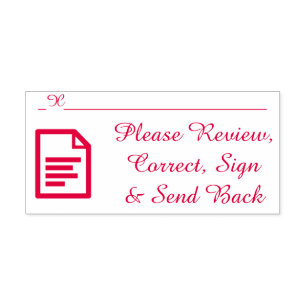 Document Review Request Rubber Stamp