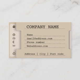 Document tray imitation business card