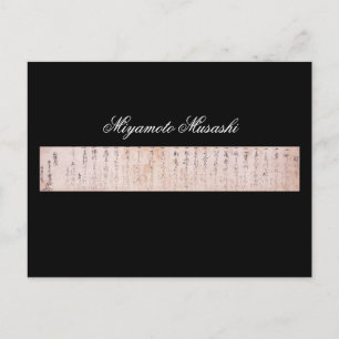 Document written by Miyamoto Musashi, circa 1600's Postcard