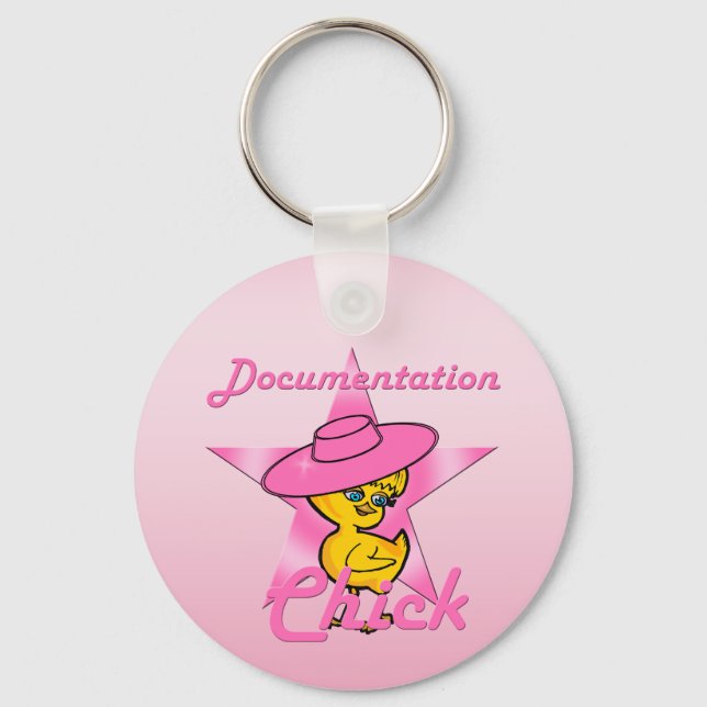 Documentation Chick #8 Key Ring (Front)