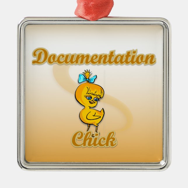 Documentation Chick Metal Ornament (Front)