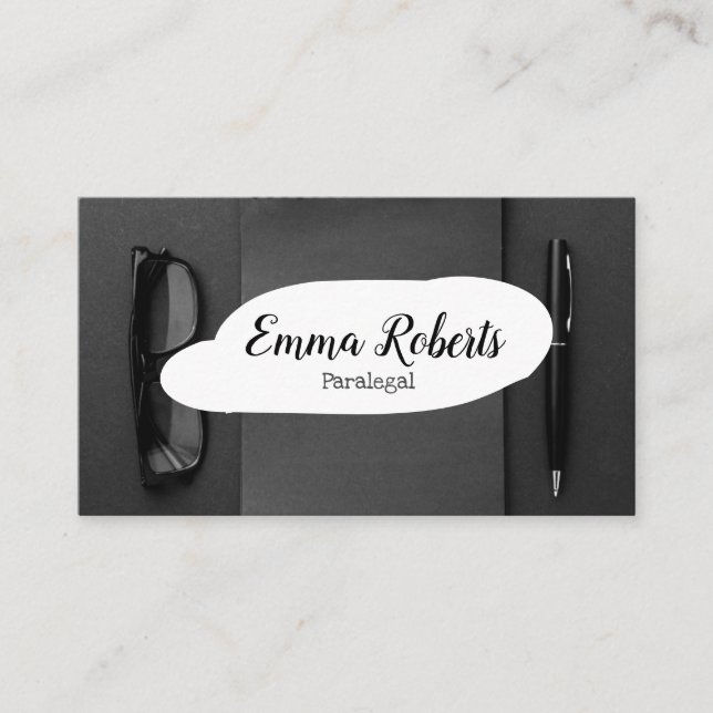 Documents Pink Law Lawyer Paralegal Business Card (Front)