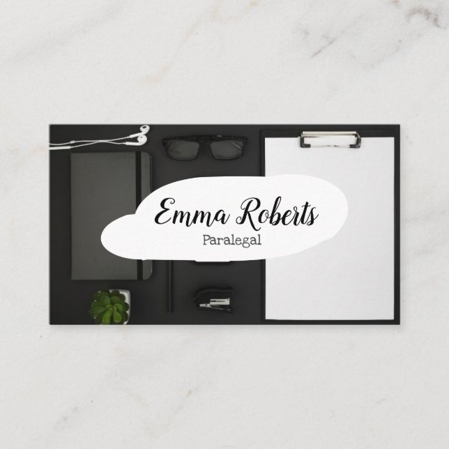 Documents Pink Law Lawyer Paralegal Business Card (Front)