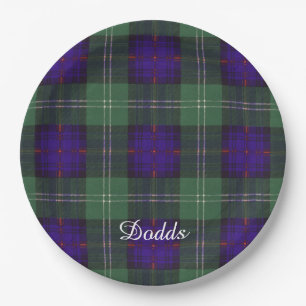 Dodds clan Plaid Scottish kilt tartan Paper Plate