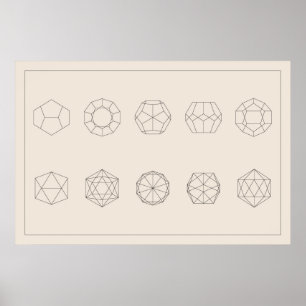 Dodecahedorn and Icosahedron Projections Poster