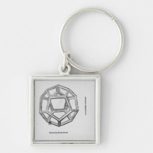 Dodecahedron, from 'De Divina Proportione' Key Ring