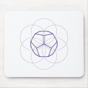 Dodecahedron Sacred Geometry Mouse Pad