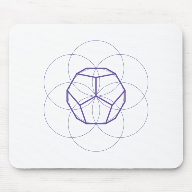Dodecahedron Sacred Geometry Mouse Pad (Front)