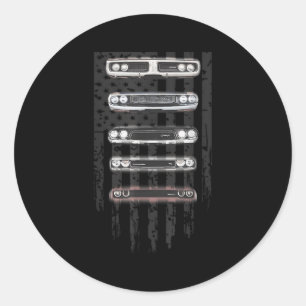 Dodge Challenger Classic Round Sticker