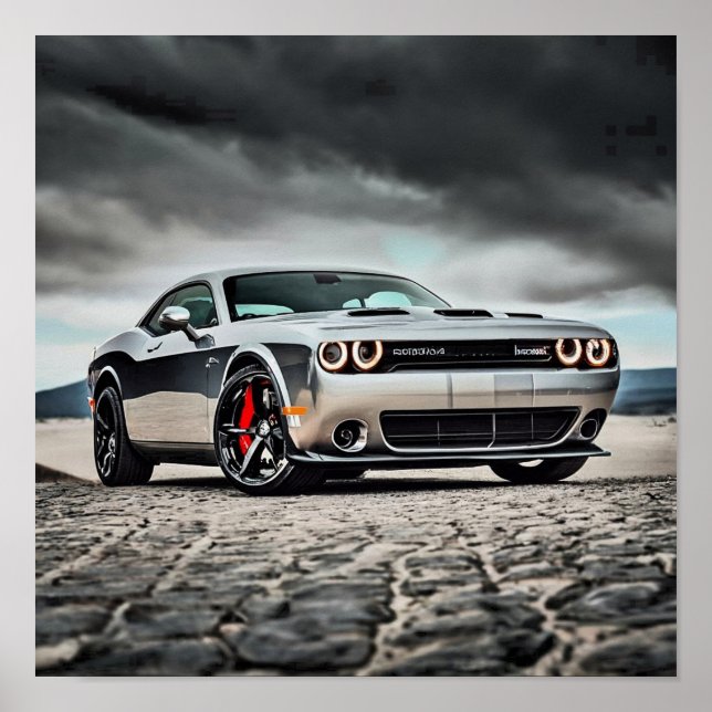Dodge Challenger Hellcat in Nature |  Poster (Front)
