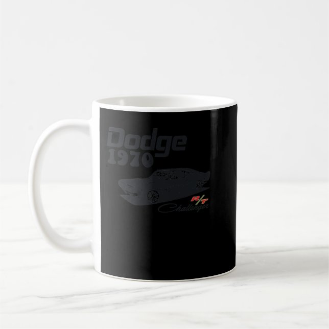 Dodge Challenger Muscle Car American Flag 4th July Coffee Mug (Left)