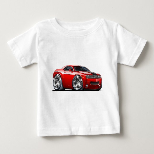 Dodge Challenger Red Car Baby T-Shirt (Front)