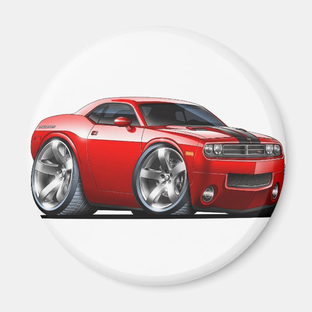 Dodge Challenger Red Car Magnet (Front)