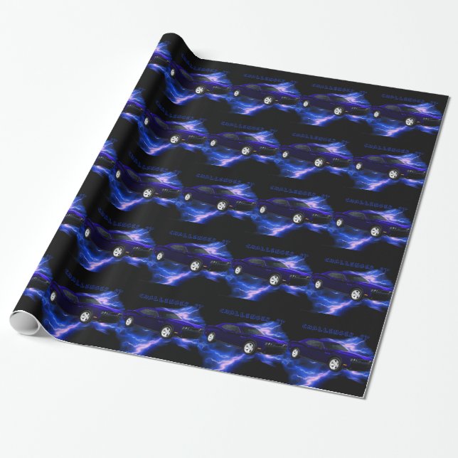 Dodge Challenger RT Wrapping Paper (Unrolled)