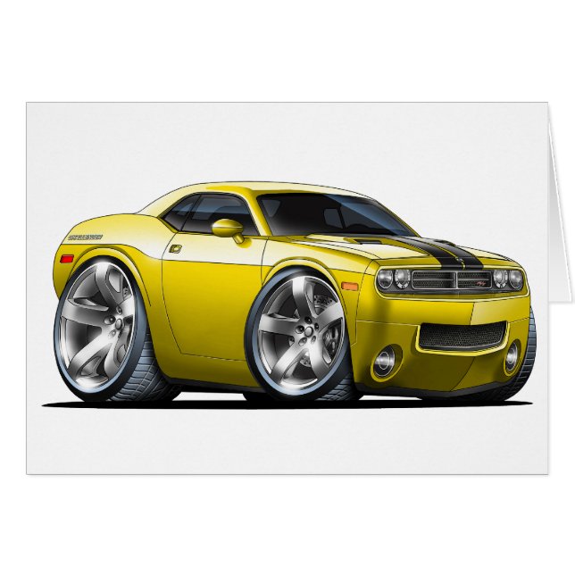 Dodge Challenger Yellow Car (Front Horizontal)