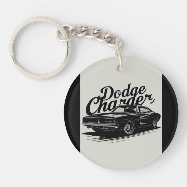 Dodge Charger, car,Acrylic keyring (Front)