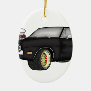 dodge charger ceramic ornament