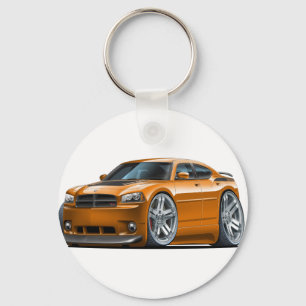 Dodge Charger Daytona Orange Car Key Ring