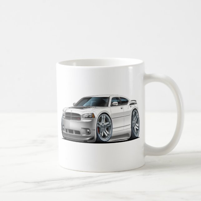 Dodge Charger Daytona White Car Coffee Mug (Right)