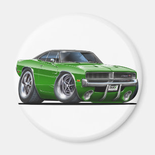 Dodge Charger Green Car Magnet