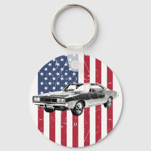 Dodge Charger Muscle Car Key Ring