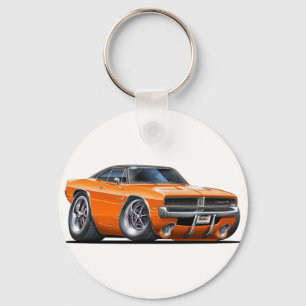 Dodge Charger Orange Car Key Ring