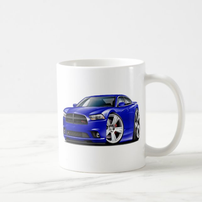 Dodge Charger RT Blue Car Coffee Mug (Right)