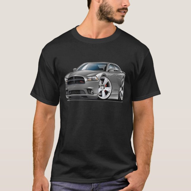 Dodge Charger RT Grey Car T-Shirt (Front)