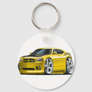 Dodge Charger Super Bee Yellow Car Key Ring
