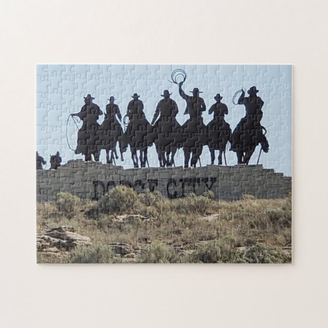 Dodge City, Kansas - Wild West Town Jigsaw Puzzle (Horizontal)
