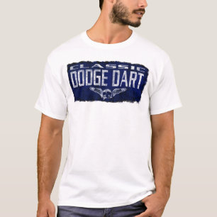 Dodge Dart Blue Classic Winged Skull Erode T-Shirt
